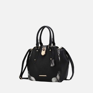 MKF Collection Lorena Snake embossed Vegan Leather Women’s Satchel Bag by Mia K - 1 of 4