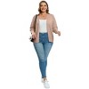 Clearlove Knit Cardigan for Plus Size  Women Open Front Button Lightweight Sweaters V Neck Loose 3/4 Sleeve Cardigans Outwear - 4 of 4