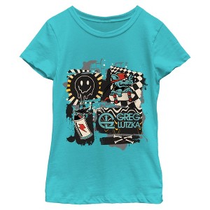Girls Greg Lutzka Skater Rat Graffiti T Shirt - 1 of 4