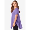 Roaman's Women's Plus Size Ultra Drape V Neck Swing Tunic - 4 of 4
