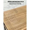 Pizza Oven Table 33"x20"x35.5",3-Tier Bamboo Outdoor Grill Cart,4-Wheel Mobility, Bar Cart Food Prep Table Kitchen Prep/Grill - 4 of 4