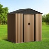 Metal Outdoor Storage Sheds Waterproof Garden Shed with Lockable Doors for Backyard, Equipment, Courtyard, Patio, Tool & Outdoor Storage 6 x 4 FT - 2 of 4