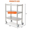 TROPOW Stainless Steel Shelves,Storage Shelf Heavy Duty Adjustable Shelf Units Adjustable Height and Vent Holes for Kitchen Garage Office Restaurant - 2 of 4