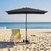 Hyleory 10FT Market Umbrella for All Seasons, 6 Iron Core Ribs, Size: 120" x 96" - 4 of 4