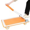 SKRAN Push Cart Dolly 330 lbs. Capacity Moving Platform Hand Truck Heavy Duty Space Saving Collapsible Swivel Push Handle Flat Bed Wagon - 4 of 4