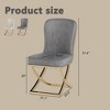CAVINAS 20" Upholstery Dining Chairs,Set of 2/4,Modern Kitechen Dining Room Chair with Golden Metal Legs,Accent Chairs for Dining Room,Gray - 3 of 4