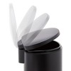 QUALIAZERO 13 GAL/50L, D SHAPE, STAINLESS STEEL STEP-ON CAN, WITH SOFT CLOSE LID, MATTE BLACK FINISH - 4 of 4