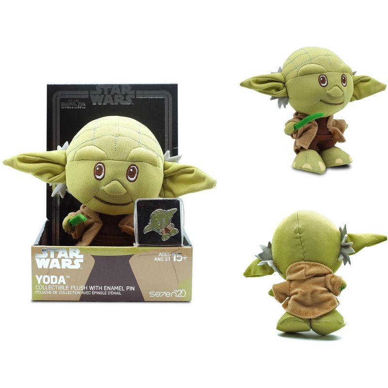 Seven20 Star Wars Yoda Stylized Plush Character And Enamel Pin | Measures 7 Inches Tall, 2 of 8