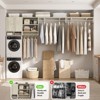 Besiost Washer and Dryer Storage Shelves with Hanging Rod, Laundry Cabinet with Shelves, Reversible Cabinet with Door & Shelf Tower - 3 of 4