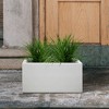 Rosemead Home & Garden, Inc. Kante  Rectangular Concrete Indoor Planter Pots White 11.8" x 23" x 12" - 4 of 4