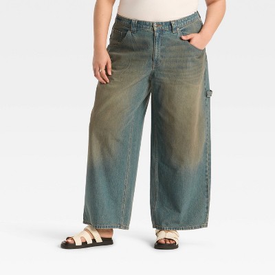 Women's Mid-Rise Wide Leg Jeans - Wild Fable™