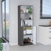 NicBex Bookcases for Living Room 71.7" H Storage Cabinet Bookshelf with 5 Shelves and 2 Doors for Home Office - 3 of 4