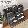 Garvee Wide 10 Drawer Dresser & TV Stand for 47 to 55 Inch TVs - Multi-Functional Storage Chest with Metal Frame and Waterproof Wood, White - 2 of 4