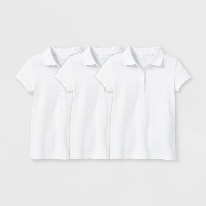 Girls&#39; 3pk Short Sleeve Pique Uniform Polo Shirt - Cat &#38; Jack&#8482;, 2 of 3
