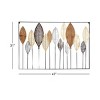 Metal Leaf Tall CutOut Wall Decor with Intricate Laser Cut Designs - Olivia & May: 31.5" x 47" Iron Nature Artwork - 3 of 4