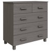 vidaXL Sideboard HAMAR Light Gray 31.1 in.x15.7 in.x31.5 in. Solid Wood Pine - 2 of 4
