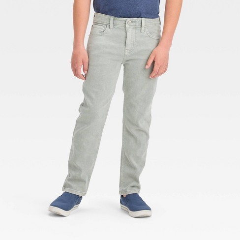 Boys' Solid Super Stretch 5-pocket Pants - Cat & Jack™ Gray 16