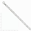 Black Bow Jewelry Men's 14k White Gold, 7.5mm Fancy Curb Link Chain Bracelet - 2 of 4