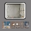 LED Classy Vanity Mirror 40"x32", Led Wall Lighted Mirror Dimmable Touch, Anti-Fog CRI 95, Adjustable 3000K-6000K, Black Metal Frame Luxurious Design - 4 of 4