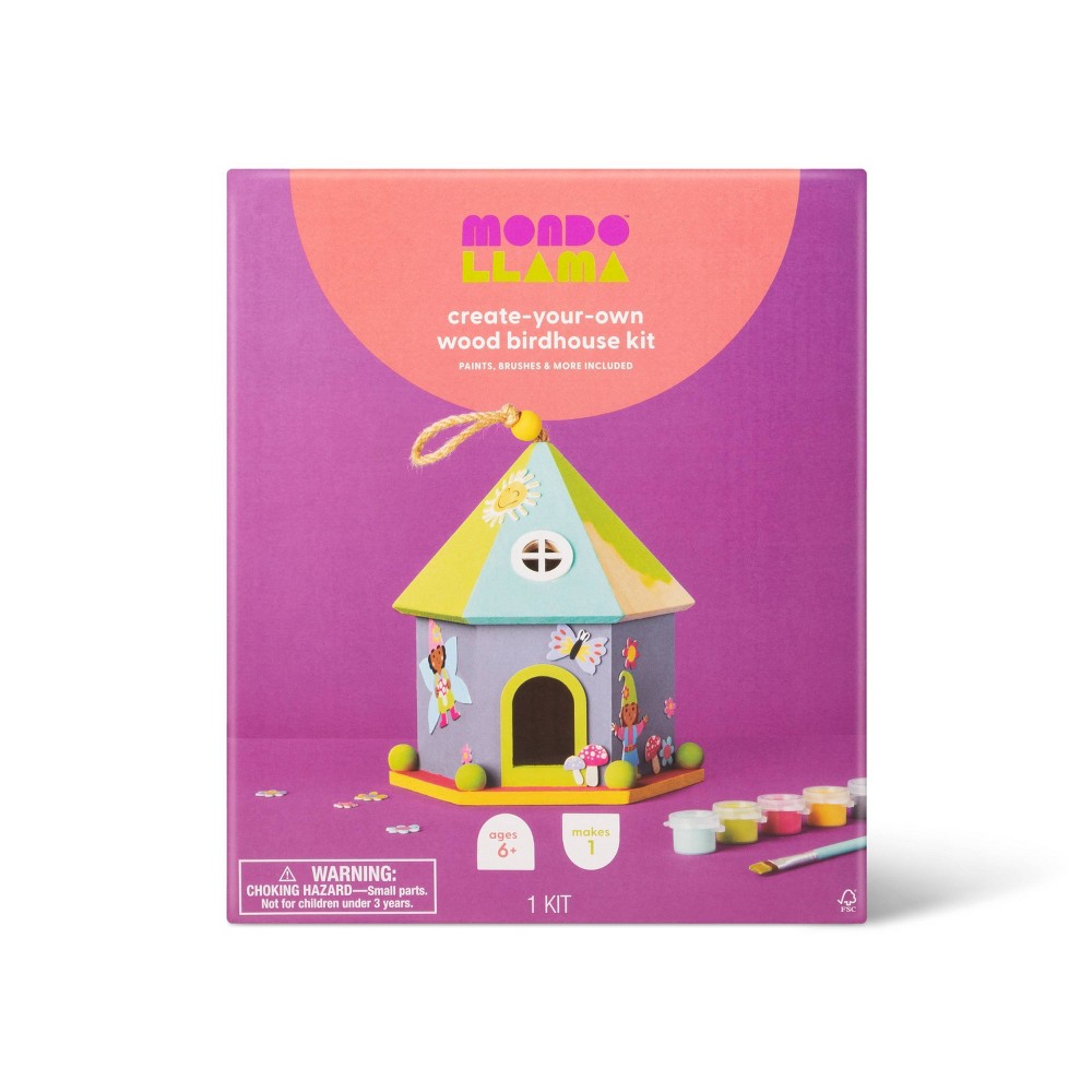 Create-your-own Wood Birdhouse Kit - Mondo Llama™