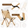 Tangkula Outdoor Adjustable Backrest Chair Folding Camping Chair Bamboo w/ Carrying Bag - 3 of 4