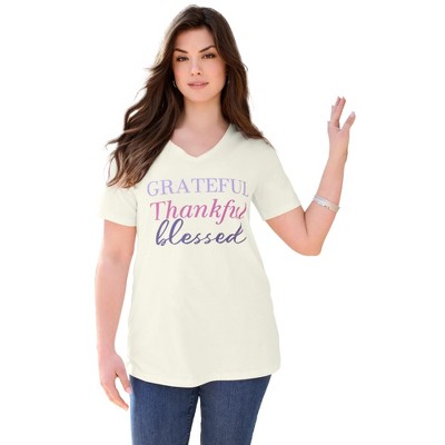 Roaman's Women's Plus Size Graphic Tee