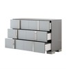 Modern Dresser With 6 Drawers, Wide Chest Of Drawers With Metal Mirrored Handle Legs, Storage Organizer Cabinet For Closet Living Room Bedroom - 4 of 4