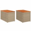 vidaXL Garden Side Table Beige and brown - 2 of 2
