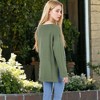 Anna-Kaci Women's Contrast Half Button Henley Down Textured Sweater - 2 of 4