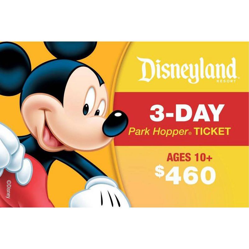Disneyland 3 Day Park Hopper Ticket $460 (Ages 10+), 1 of 2