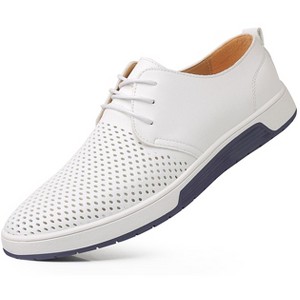 Santimon Men's Oxfords Shoes Casual Lace Up Breathable Formal Dress Mens Slip On Sneakers - 1 of 4