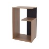 Syemin End Tables 3 Tier Side Table, S-Shaped End Table with Open Storage Shelve, Modern Accent Furniture Bedside Nightstand, Brown, 11.8"*15.7"*24.9" - 2 of 4