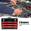 VASIP 20'' Portable 3-Drawer Steel Toolbox, 4 Layers of Tools with Metal Latches, with Top Storage Tray and carrying Handle, Tool Storage - 3 of 4