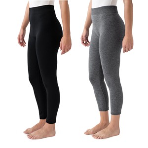 MUK LUKS Women's 2 Pack Leggings - 1 of 2