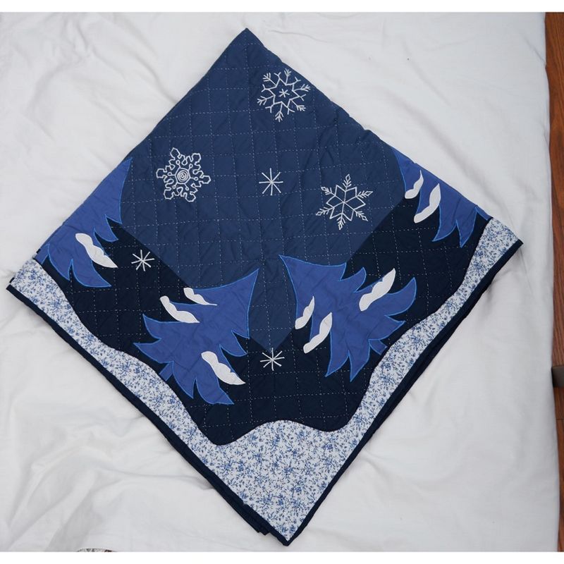 C&F Home 54" x 54" Snowflakes Quilted Table Topper, 3 of 5