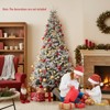 Tangkula 7 FT Half Artificial Christmas Tree w/ 852 Branch Tips & 240 LED Lights 9 Modes - 4 of 4