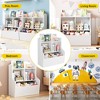 3-Tier Toy Storage Cabinet and Bookcase, Multi Shelf with Cubby Organizer Cabinet for Toys, for Playroom, Bedroom - 4 of 4