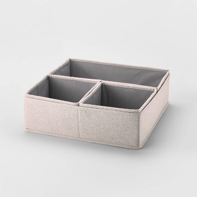 Extra Large Storage Bins with Lids and Divider, Collapsible Fabric