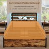 Tangkula Full Size Bed Frame w/ Drawers LED Lights Outlets & USB Ports Smart APP Control - 3 of 4