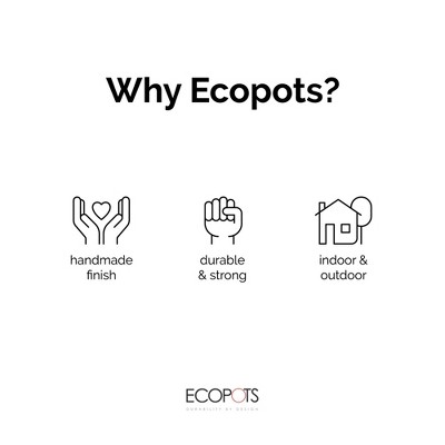 Terracotta Recycled Plastic Rectangular Indoor/Outdoor Planter, 23.5 Inches