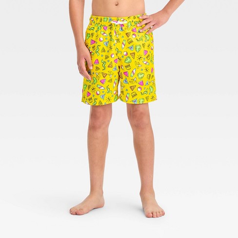 Boys' Animal Icon Swim Shorts - Cat & Jack™ Yellow Xl : Target