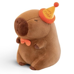 TITQWOP Cute Happy Birthday Capybara Plush Soft Capybara Stuffed Animal Kawaii Capybara Plushie Stuffed Toys Gift for Kids 13 inch - 1 of 4