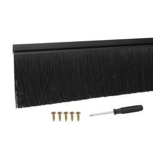 Unique Bargains Aluminum Alloy H-Shape Holder PP Bristle Rust-resistant Door Sweep 1 Pc - 1 of 3