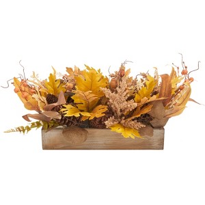 Artificial Plant - Faux 31" Oak Leaf & Eucalyptus Potted Arrangement - FXP1063 - Multicolored - Safavieh - 1 of 4