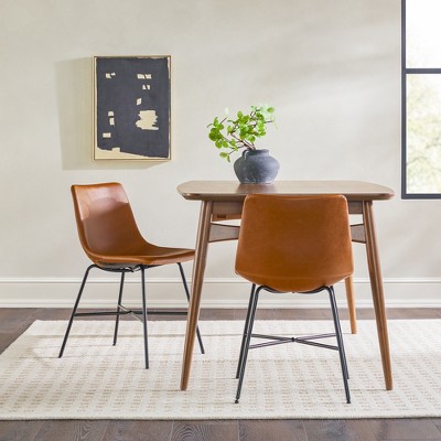 Set of 2 Upholstered with Metal X Base Dining Chair - Saracina Home