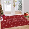 Coolmee Washable Area Rug Christmas Tree Rug for Living Room Non Slip Xmas Decor Throw Carpet Stain Resistant Holiday Area Rugs  green - 2 of 4