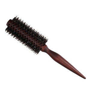 Unique Bargains Straight Hair Brush Round Brush Hairstyle Wavy Styling Tool Wood - 1 of 4