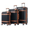 Whisen 20"/24"/28" 3-Piece Hardshell Luggage Set with Double Spinner Wheels (8 Wheels), TSA Lock & Lightweight Design - 2 of 4