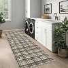 Geometric Striped Runner Rug, Washable Low-Pile Non-Slip Floor Cover for Hallway, Kitchen, Laundry, Bedroom, Stain-Resistant Indoor Carpet - 2 of 4
