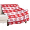 DSANE Red Christmas Christmas Throw Blanket Soft Fleece Christmas Blanket Cozy Flannel Throw for Couch Bed - 3 of 4